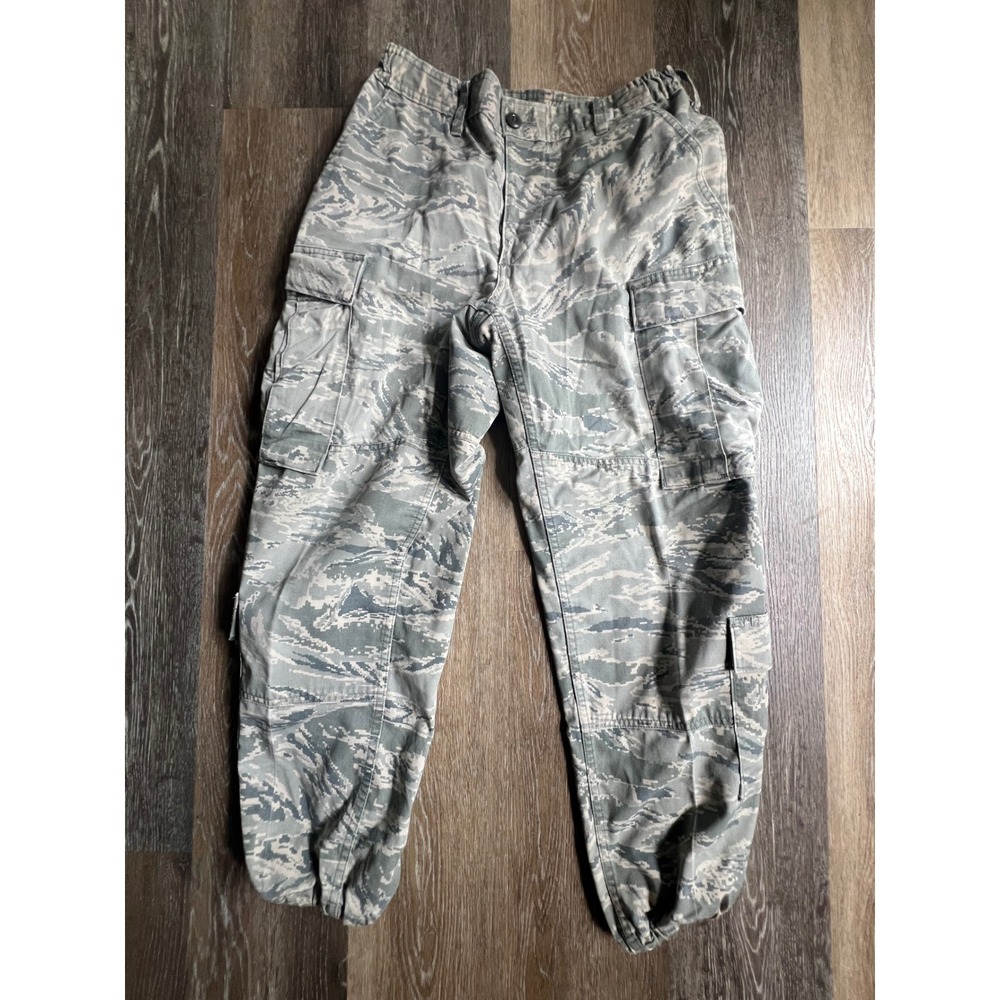 US Air Force Cargo Pants Mens 30 X-Short Grey Digital Tiger Stripe ABU Military